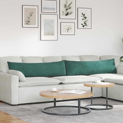 vidaXL - Zitkussens - 2 - pcs - Donkergroen - 145 - x - 40 - cm - Corduroy - stof
