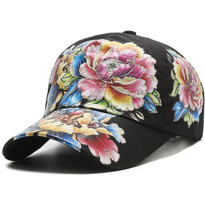 Zomer Sneldrogende Baseballpet Heren en Dames Bloemen Zonnehoeden Bedrukte Chinese Stijl Bloemen Zonnehoeden Outdoor Hoeden 56-60cm
