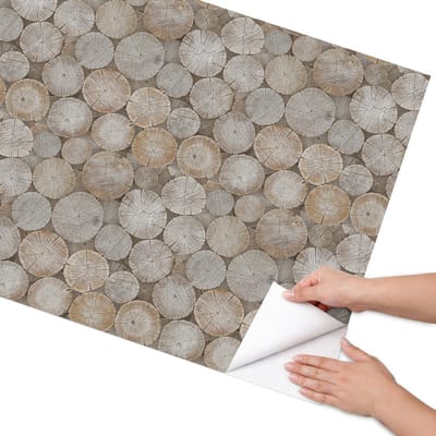 Coloray Meubel Wrap Folie - Beige Meubelfolie - 75x150 cm - Meubelfolie Zelfklevend Houtstructuur - Wrapfolie Keuken - Rustiek Meubelfolie - Decoratiefolie - Tafeldecoratie - Texturen