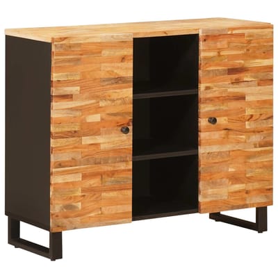 vidaXL - Bijzetkast - met - lade - Bruin - 90 - x - 33 - x - 75 - cm - Massief - Mango - Hout