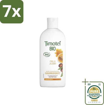 7 x Timotei - Crèmespoeling - Honing & Jojoba - Biologisch - Droog Haar & Droge Hoofdhuid - 250 ml - Grootverpakking - Crèmespoeling - Droog Haar - Droge Hoofdhuid - Honing - Jojoba-olie