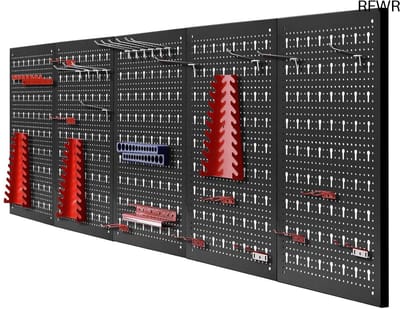 RFWR® Metalen Gereedschapswand 66-delig - Uitbreidbare Wandopslag voor Gereedschap 200 x 60 cm