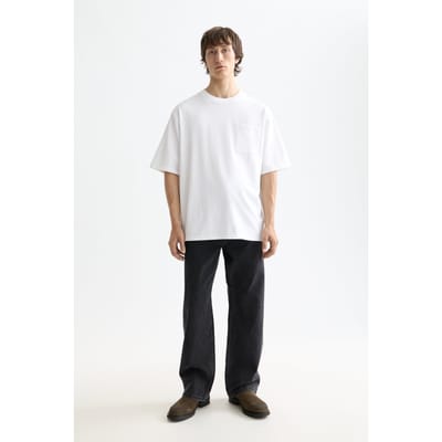 Scotch & Soda Core - 3 Crosses Loose Fit Pocket T-shirt White Taglia: S | Magliette basic Outlet | Uomo | Bianco
