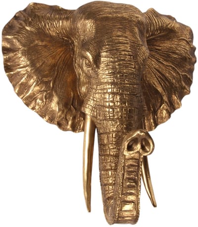 Baroque - Decoratief beeld of figuur - Olifant 23 cm - Goud - Resin - 23x43.5x41.5 - Polyresin