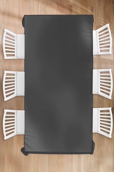 Tafelkleed - Tafellaken - 130x260 cm - Zwart - Effen kleur - Binnen en Buiten