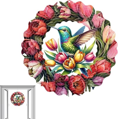 Windspinners Buiten - Tuindecoratie Spinner - Terras Verfraaien - Weerbestendig Metaal - 25x25 cm - Multicolor