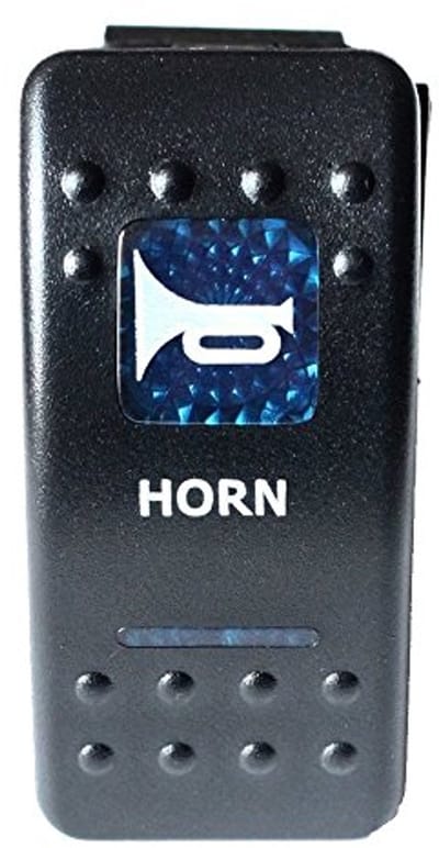 Tuimelschakelaar met Blauw LED-licht - 12V 20A AAN/UIT Momentschakelaar voor Auto, Vrachtwagen en Boot