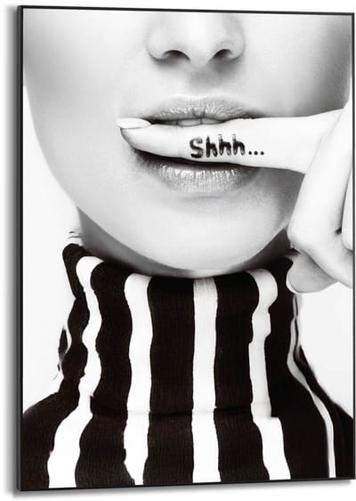 Schilderij Ssshhh! - 70 x 50 - Hout - REINDERS