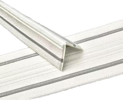 Plint - Zelfklevende 3D Muursticker Wandrand - Decoratieve Zelfklevende Wandafwerking - Multifunctionele Sierlijst - DIY -Zelfklevende Wandstrips - Lijstwerk van vloer tot plafond -9.2 m x0.14 m - Wit en grijs