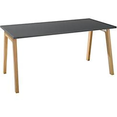 Schäfer Shop Select Start Off Houtbureau, rechthoekig, A-poot, B 1600 x D 800 x H 735 mm, grafiet/houtlook
