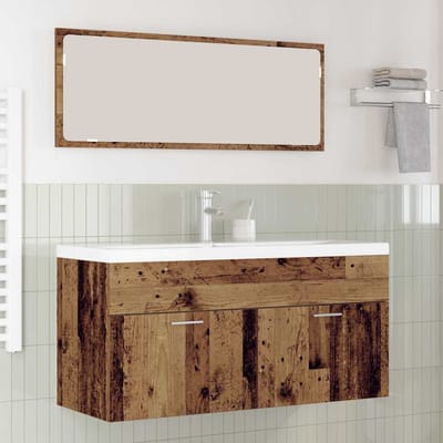 vidaXL - Badkamerkast - Oudhout - 100 - x - 38,5 - x - 46 - cm - Bewerkt - hout