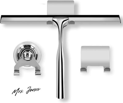 Mrs. Jones Luxe Trekker Douche Ophangsysteem Raamwisser Raamtrekker RVS Siliconen Strip Zilver .