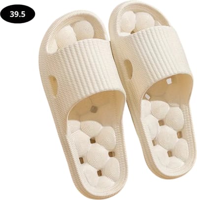 Livano Badslippers Dames & Heren - Comfortabel - Flip Flops - Sauna - Zomer - Wit - Maat 39.5