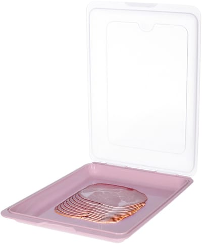 Toyma Vleeswarendoos - roze - kunststof - 24,5 x 17 x 4 cm - vershouddoos / kaasdoos