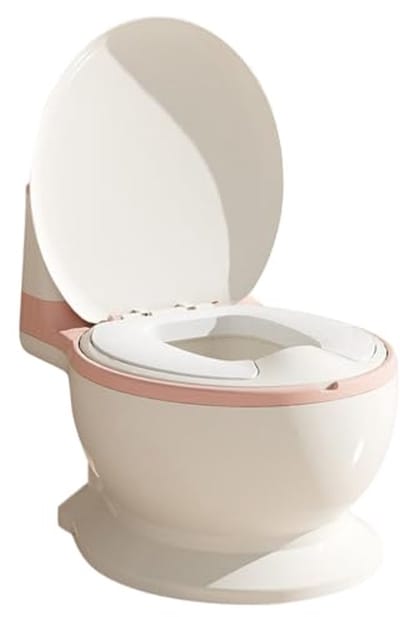 Toiletpot voor baby's met jachtgeluid - kindertoilet, potje voor zindelijkheid en toiletverhoger voor kinderen 18 maanden (roze)