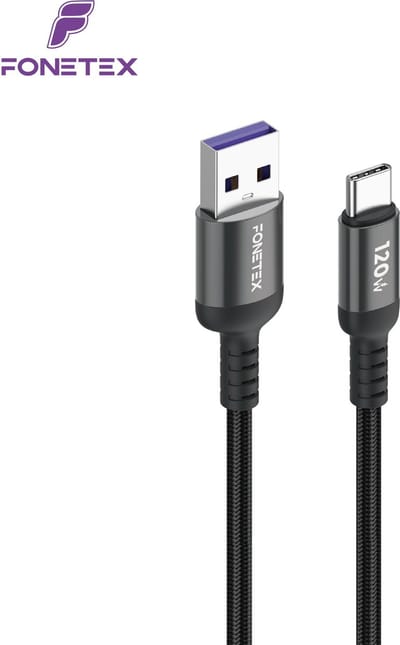 FoneTex FT-C02 USB-C 120W Data & Oplaadkabel