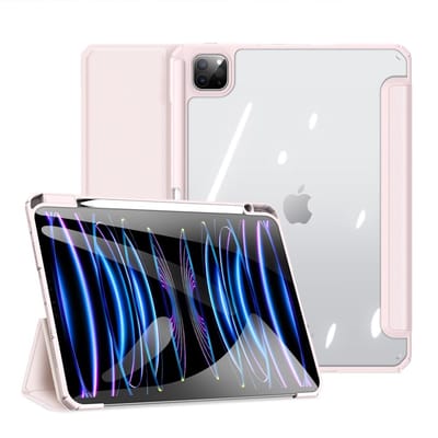 Dux Ducis Tablethoes geschikt voor iPad Pro 11 (2024/2025) Hoesje - Toby Tri-Fold Book Case met Wake/Sleep - Roze