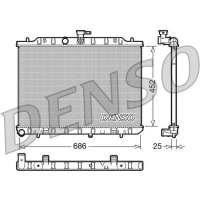 Radiator, motorkoeling DENSO DRM46007