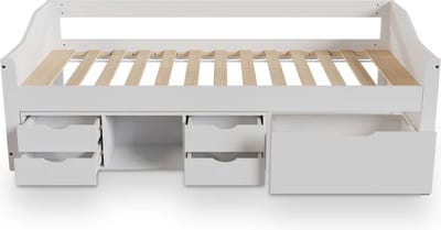 1 persoons bed Nalu - Wit - 90 x 200 cm