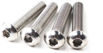 Roestvrijstalen knopkopschroeven met zeskantkop aandrijving (100 stuks) - M4x25 formaat. Duurzaam en veelzijdig product voor diverse toepassingen.