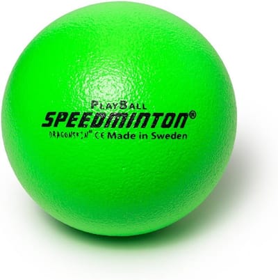 Schuimbal PlayBall - Neon Groen - 12 cm Speedminton Racket Set voor Kinderen
