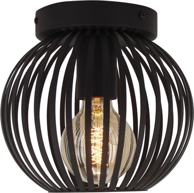 Chericoni Curvato plafondlamp - 1 lichts - Ø20cm - E27 - zwart