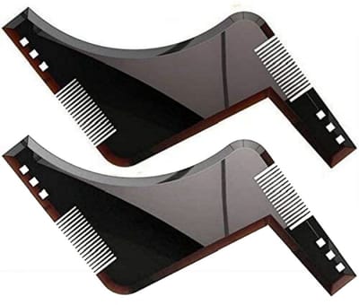 TOVBMUP Beard Baardkam - Baardvormgeving en styling sjabloontool - Shaping Tool - Zwart - 2 stuks