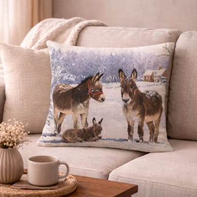 Canvas Gentle Donkeys Collection Kussenhoes - Ezel - Ezels - 45x45 cm