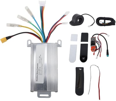 Allecto - Elektrische scootercontroller-dashboardkit - Duimgas ombouwset - Zilver - 350 W - Voor Xiaomi - Inclusief display en accessoires