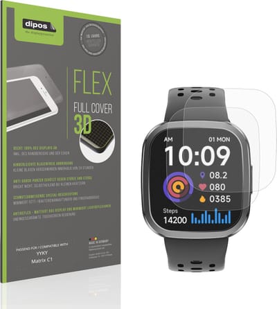 dipos FLEX – 2x Matte Screenprotector geschikt voor YYKY Matrix C1 | Volledige Schermbescherming | Case-Friendly
