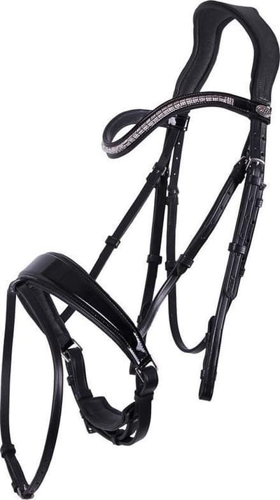 QHP Hoofdstel Sita Zwart - Pony