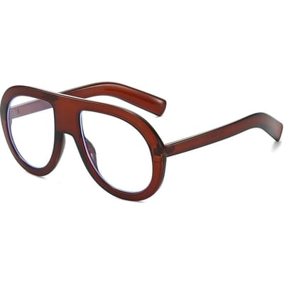 Vintage Oversized Piloot Anti Blauw Licht Bril Groot Montuur Dames Luxe Myopie Op Maat Sterkte Brillen