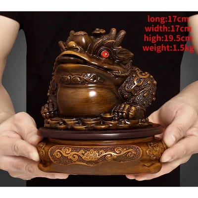 Attirer la richesse Ornement de crapaud doré Cigale à trois pattes Boutique Crapaud Ouverture Bureau Salon Décor