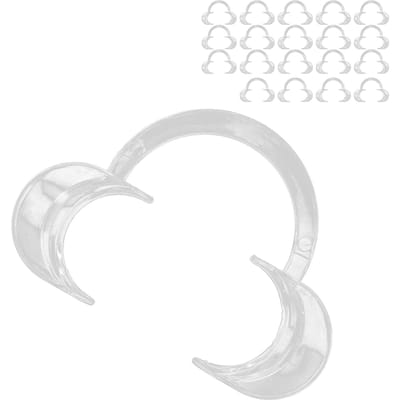 Écarteur de joues à lèvres jetable, Transparent en forme de C, ouvre-bouche pour blanchiment des dents, 20 pièces(M ) L