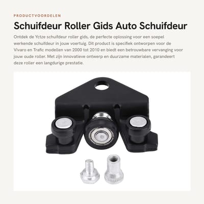 Dailygoods- Schuifdeur Roller - Gids voor Auto - Schuifdeur Roller voor Vivaro - Schuifdeur Roller voor Trafic 2000-2010 - Hoge Prestaties - Stabiele Prestaties - Deurrubber