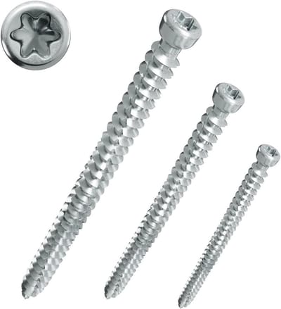 Kozijnschroeven - Raamschroeven Bevestigers - Kozijnen Monteren - Dubbele Schroefdraad - 75 x 342 mm - Silverline Verzinkt