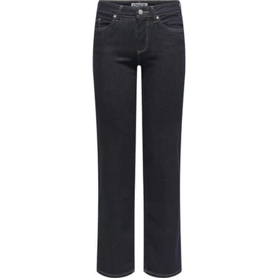 Only blauwe dames jeans   Blush   Regular waist   Rinsewash wassing   Straight fit   5-Pocket zakken   Knoop- en ritssluiting   Duurzaam   Regular