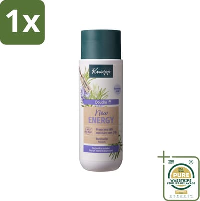1 x Kneipp Douche New Energy 200 ml- Douchegel - Energie - Rozemarijn - Natuurlijke Geur - Zeepvrije Douche