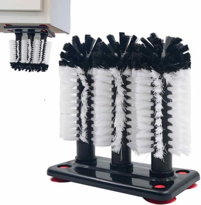 Glazen spoeler - Glasreiniger aanrecht - Hygiënisch werken - Met zuignapbasis - 323 x 227 x 127 cm - Meerkleurig