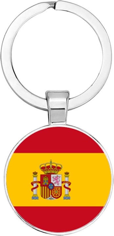 Akyol - Spanje Sleutelhanger - Spanje - Toeristen - Must go - Spain travel guide - Accessoires - Liefde - Gift - Geschenk - 2,5 x 2,5 CM