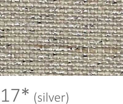 Borduurstof precut - Belfast 32ct (48 x 68 cm) - Zweigart - 100% Linnen - Taupe met Zilverdraad - 17