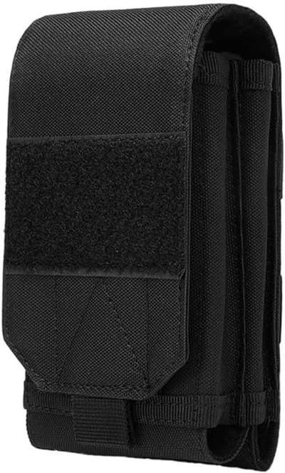 VHV-Heuptas - Telefoontasje heren - Tactische heuptas - Smartphone hoesje riem - 600D Oxford stof - Dubbele vakken - Slijtvast - Voor kamperen, wandelen en outdoor - Zwart