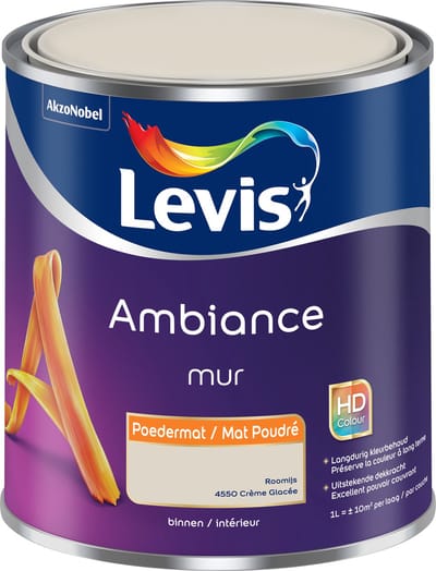 Levis - Ambiance Mur Poedermat - Marmerwit - 1 L