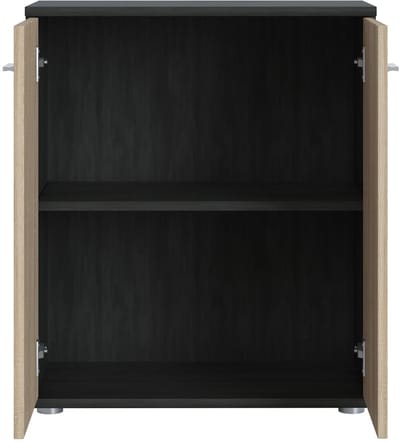 Commode TOMMY met 2 deuren - grijs essenhout/Sonoma-eiken