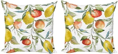 ABAKUHAUS kussenhoesenset – 2x 50x50 cm – microvezel, dubbelzijdig bedrukt, multicolor
