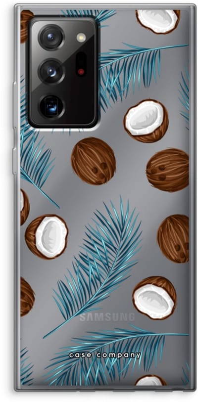 Case Company® - Hoesje geschikt voor Samsung Galaxy Note 20 Ultra / Note 20 Ultra 5G hoesje - Kokosnoot - Soft Cover Telefoonhoesje - Bescherming aan alle Kanten en Schermrand