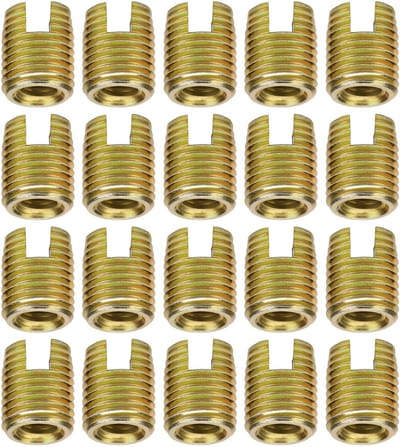 Dailygoods- Draadinsert 20 Stuks - Zelftappende Schroef - Koolstofstaal - Antivibratie - Eenvoudig te Installeren - Hoogwaardige Duurzaamheid - Schroefdraadinsert
