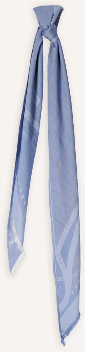 Liu Jo Logo - Scarf Sjaals Dames - Lichtblauw - Maat ONESIZE