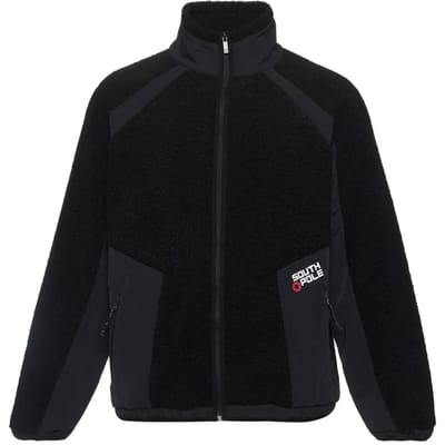 Southpole - Logo 02 Bonded Sherpa Jacket - S - Zwart
