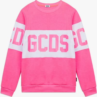 Crewneck sweatshirt band logo baby / fuchsia